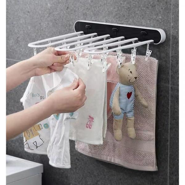 무타공 접착 접이식 빨래 양말 속옷 수건 건조대