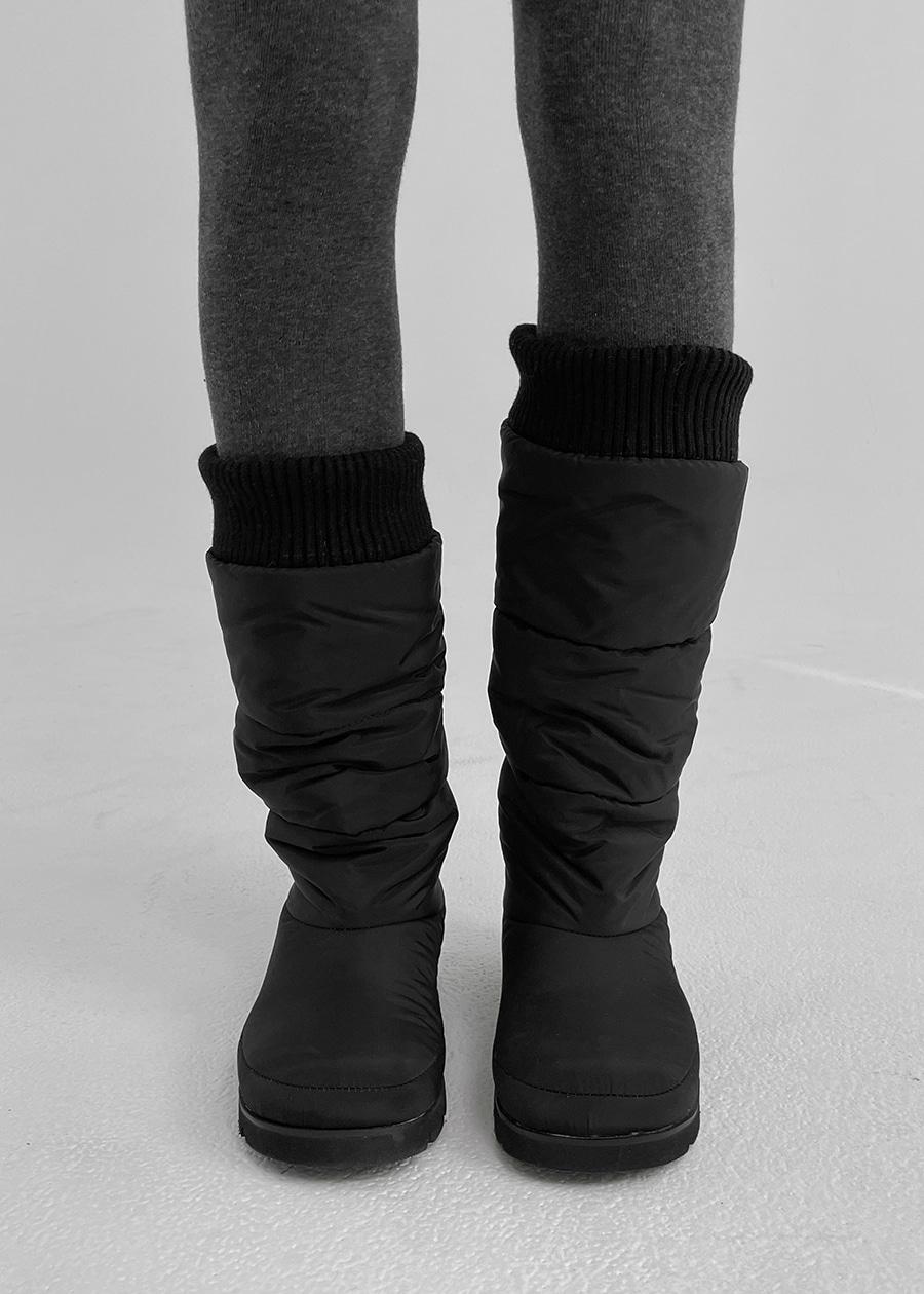 브깅 밴딩 퍼 패딩부츠