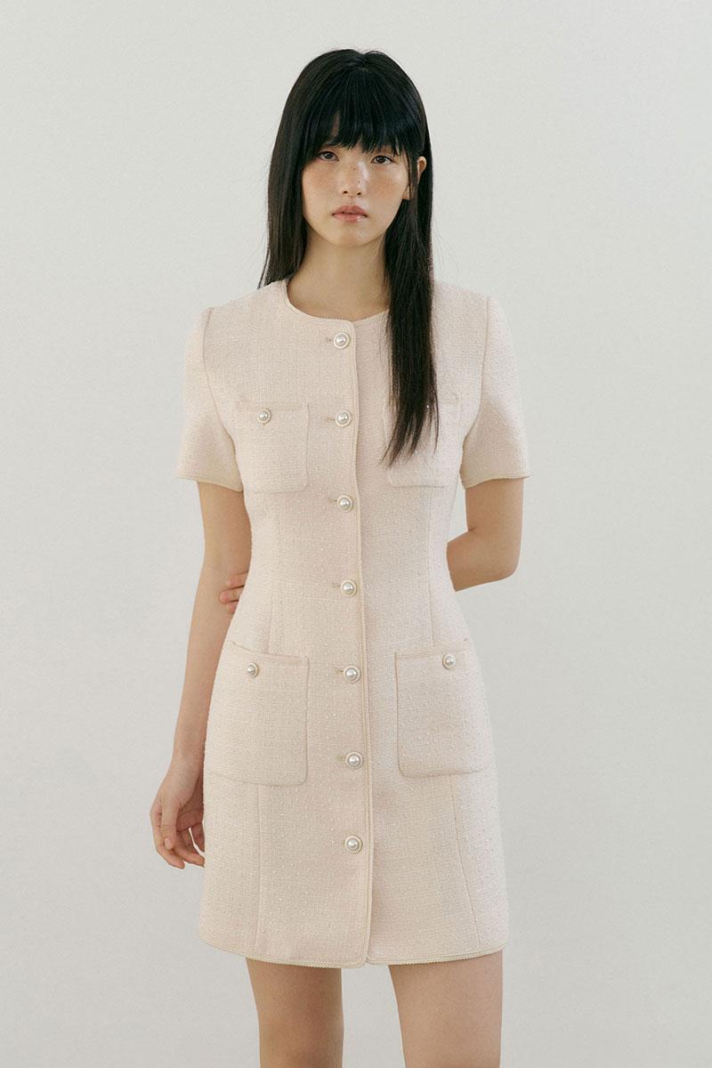 Mary Tweed One-piece (cream)