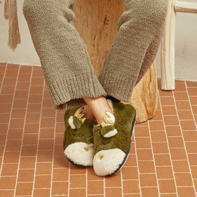 [비아리츠] [2개세트] 포근한 캐릭터 퍼 슬리퍼