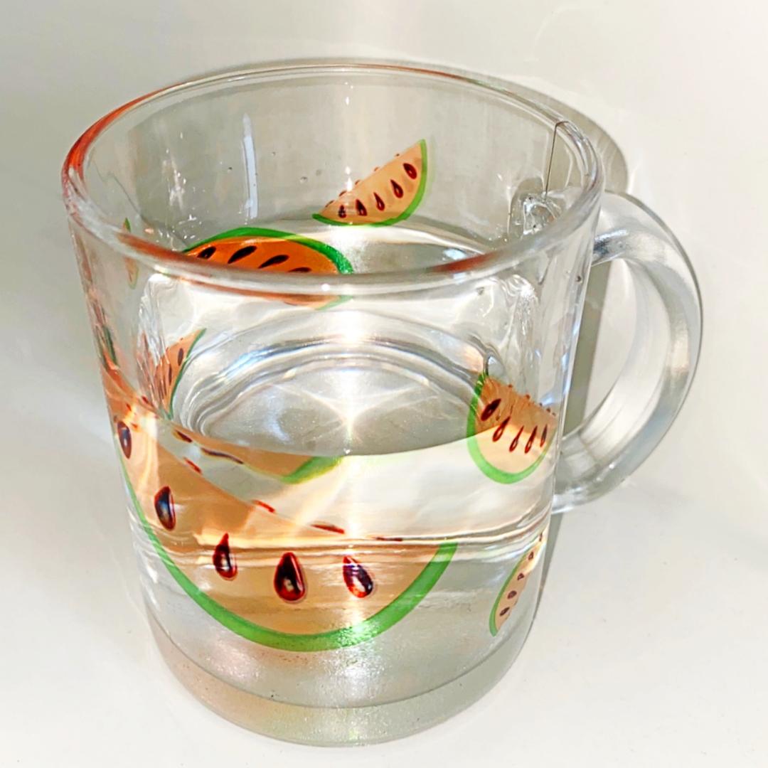 Toy watermelon glass mug (gloss)