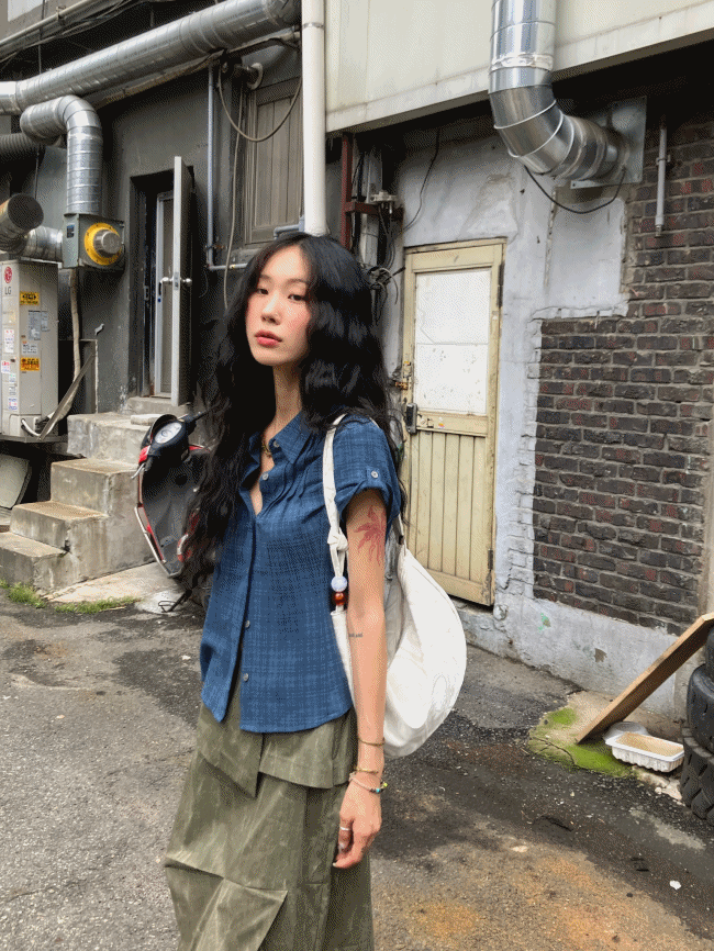 모래하우스 알프스 롤업 셔츠