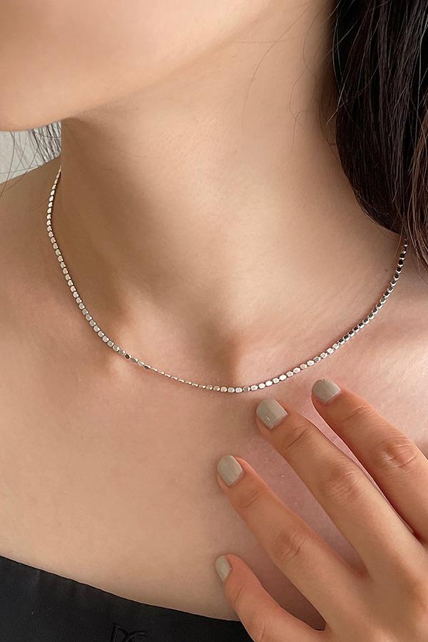 [silver925] dot chain necklace (2color)
