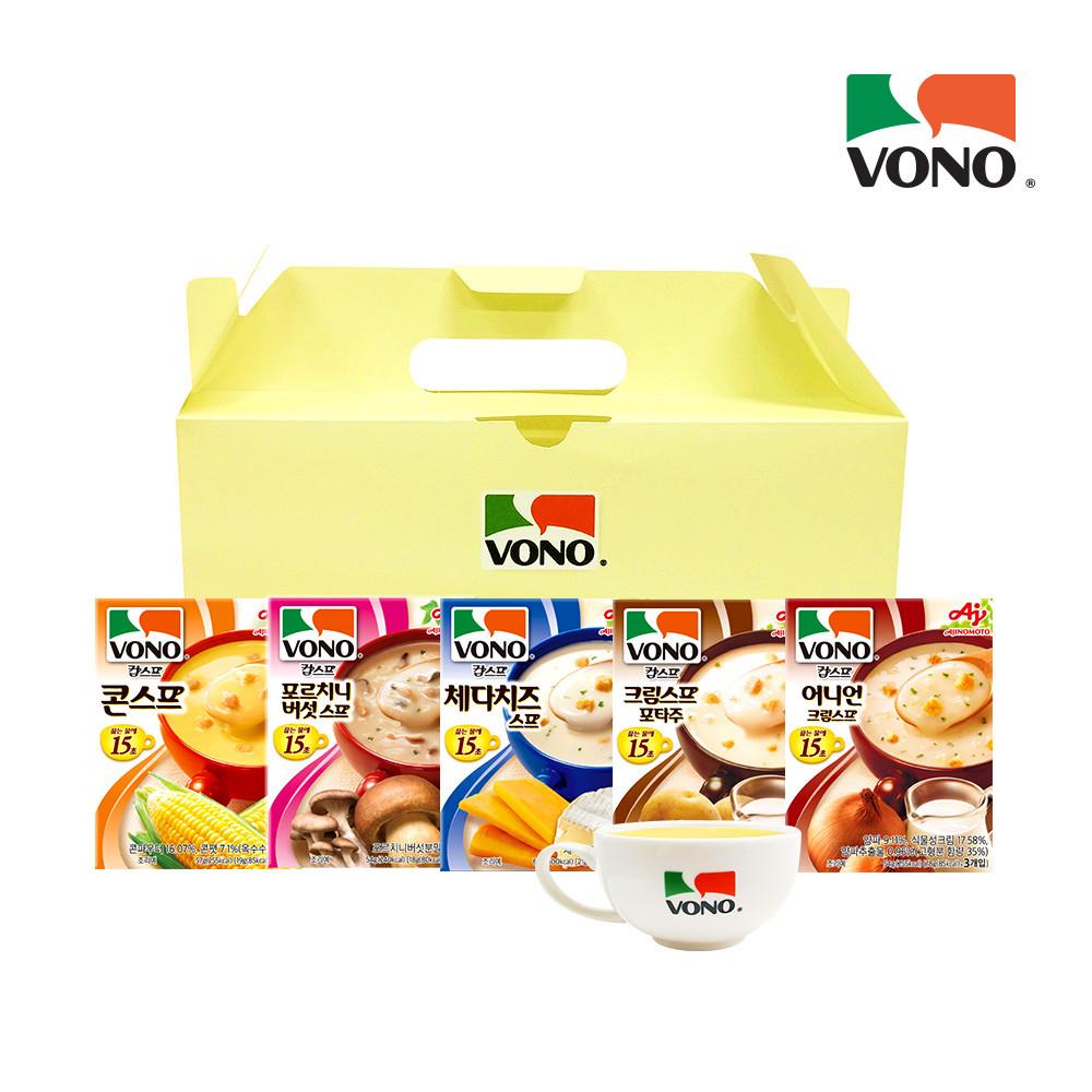 [공식] 보노스프 5각 머그컵 선물세트 (총 15봉입)