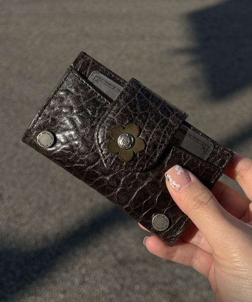 Fleur Card Wallet (Chocolate)