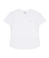 (w) TCM mini logo curved T (white)