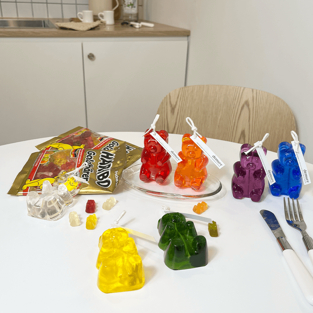 [감성있는선물] 디뮤어 베어 젤리 캔들 2개(선물포장)/향초 선물 불멍 인테리어 소품