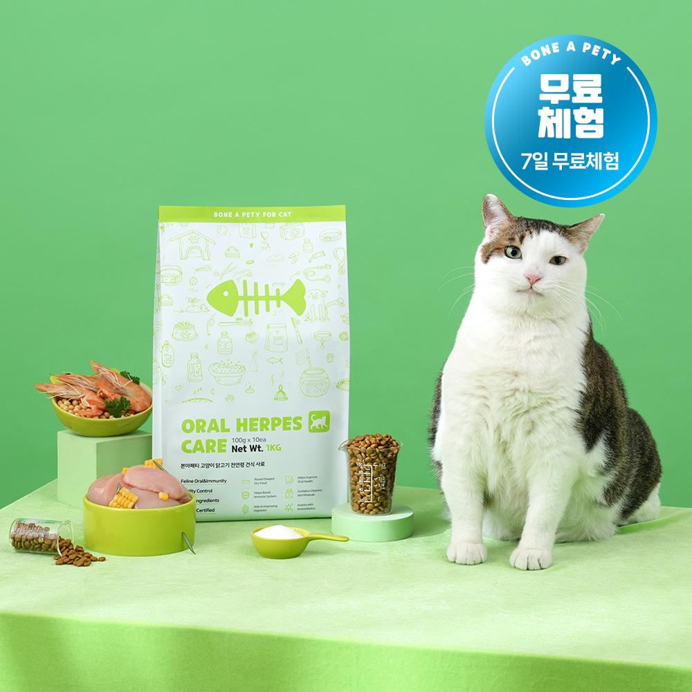 본아페티 고양이 구내염 허피스 사료 오랄앤허피스케어 면역력 기능성 1KG