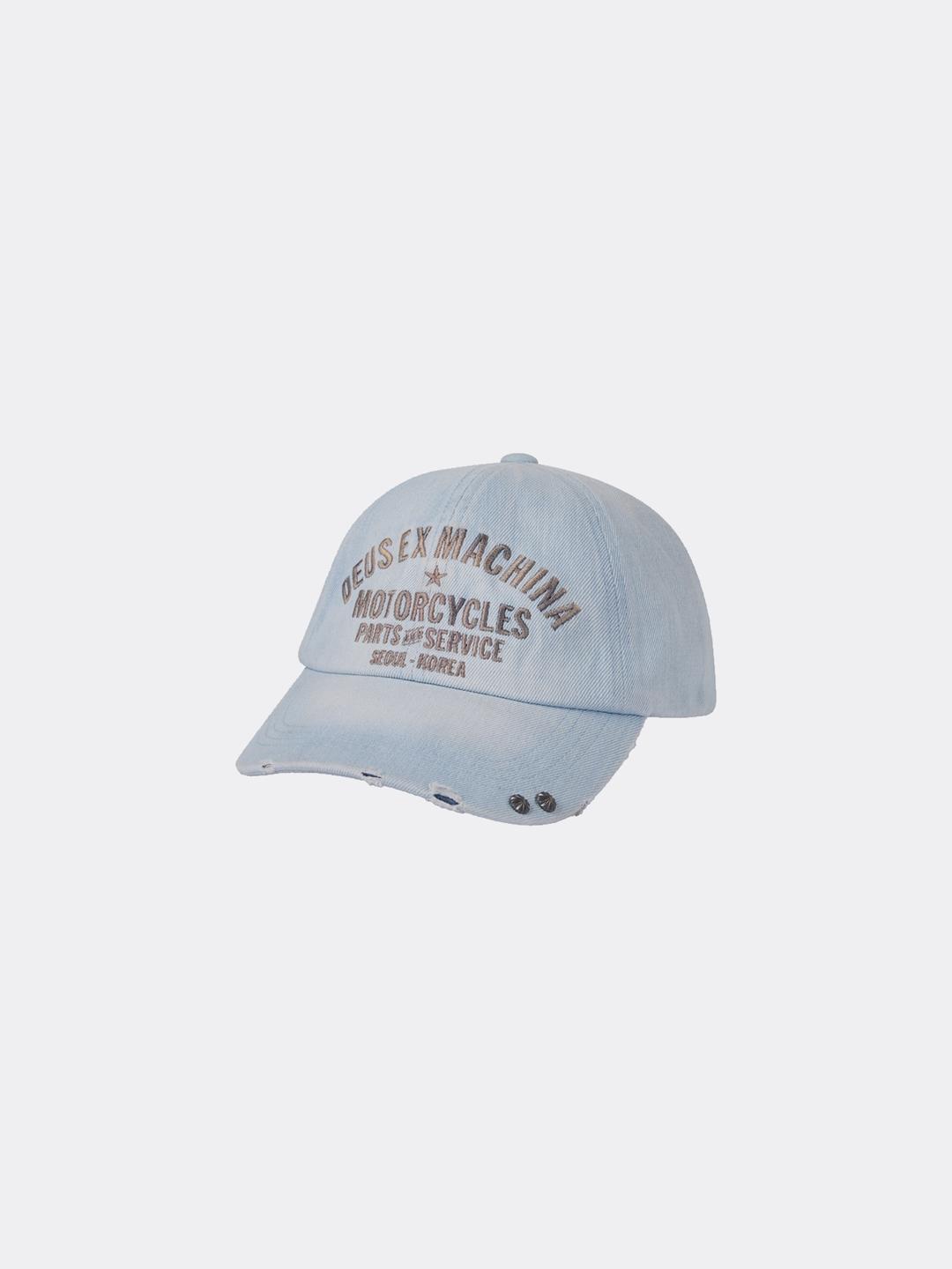 데우스 ORIGINAL ADDRESS DAMAGAED CAP-LIGHT INDIGO