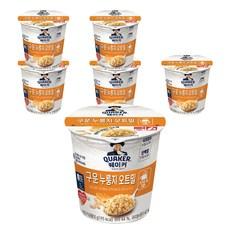 퀘이커 구운 누룽지 오트밀 시리얼컵