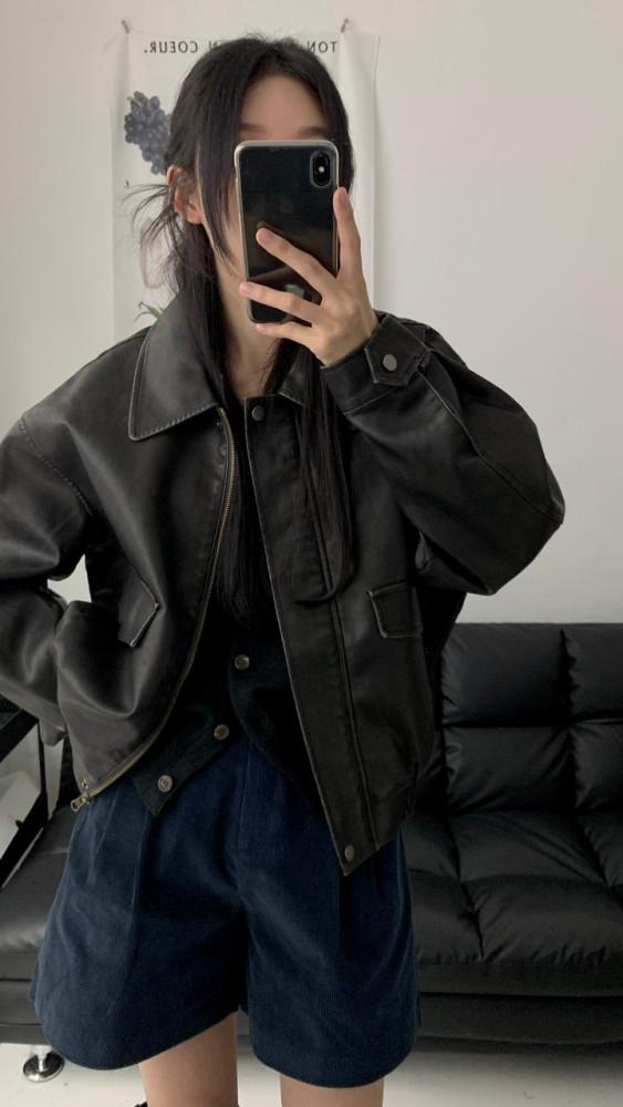 leather blouson jp (1C)