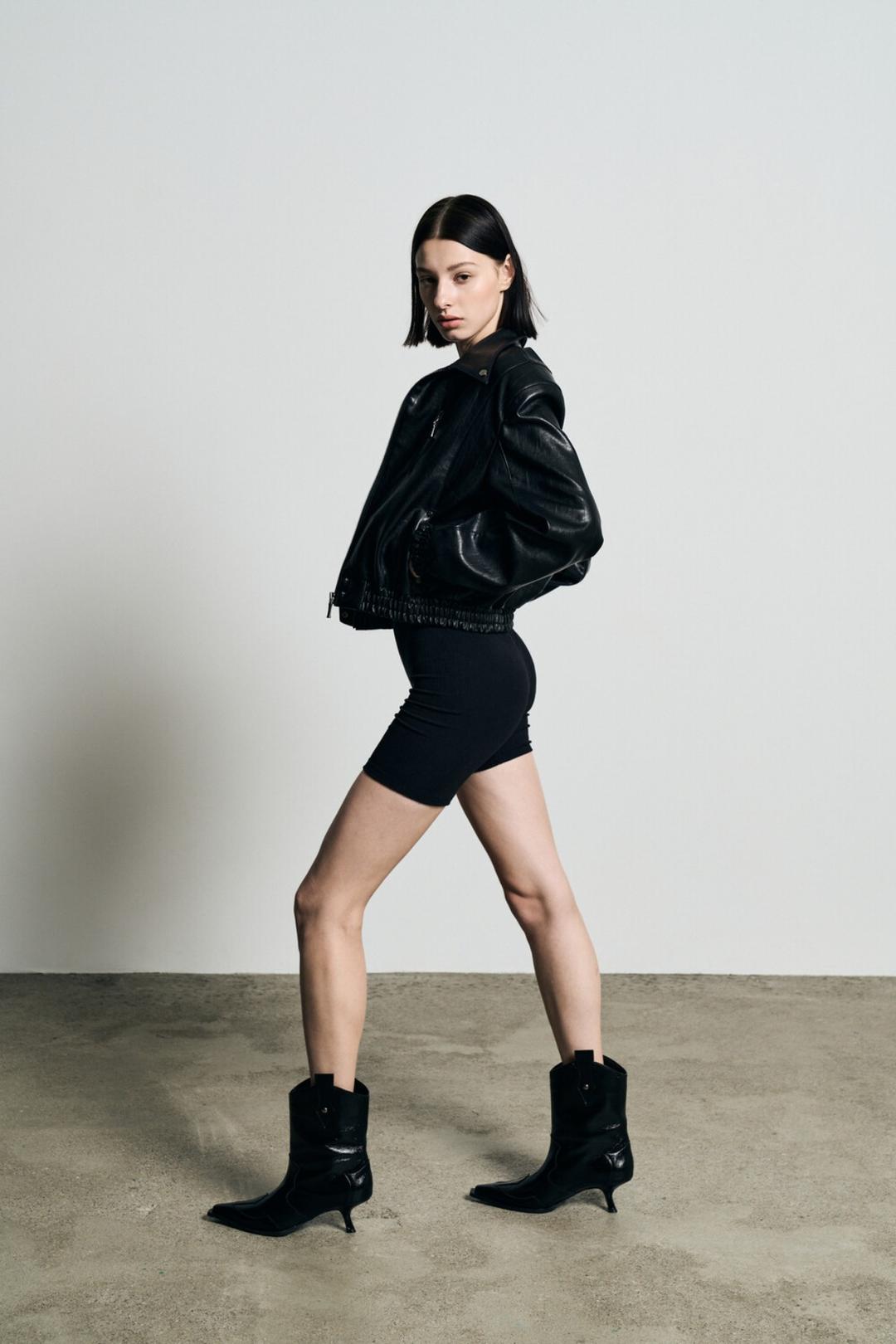 [3RD REORDER] LEATHER BLOUSON JUMPER