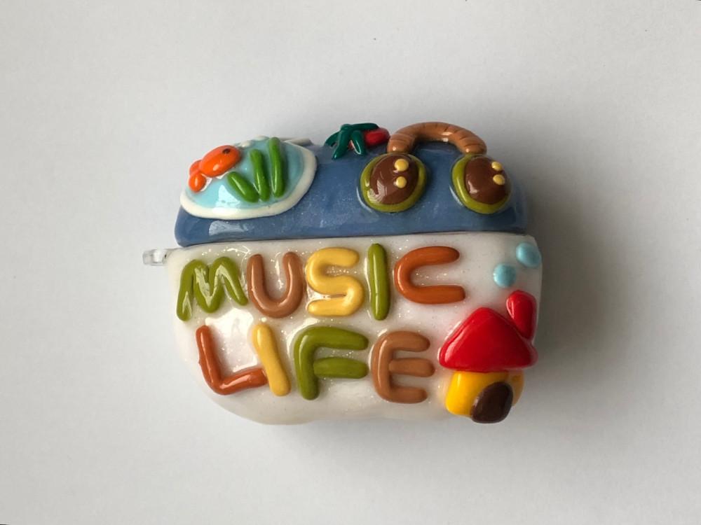 녹성 에어팟 프로 케이스 - MUSIC LIFE