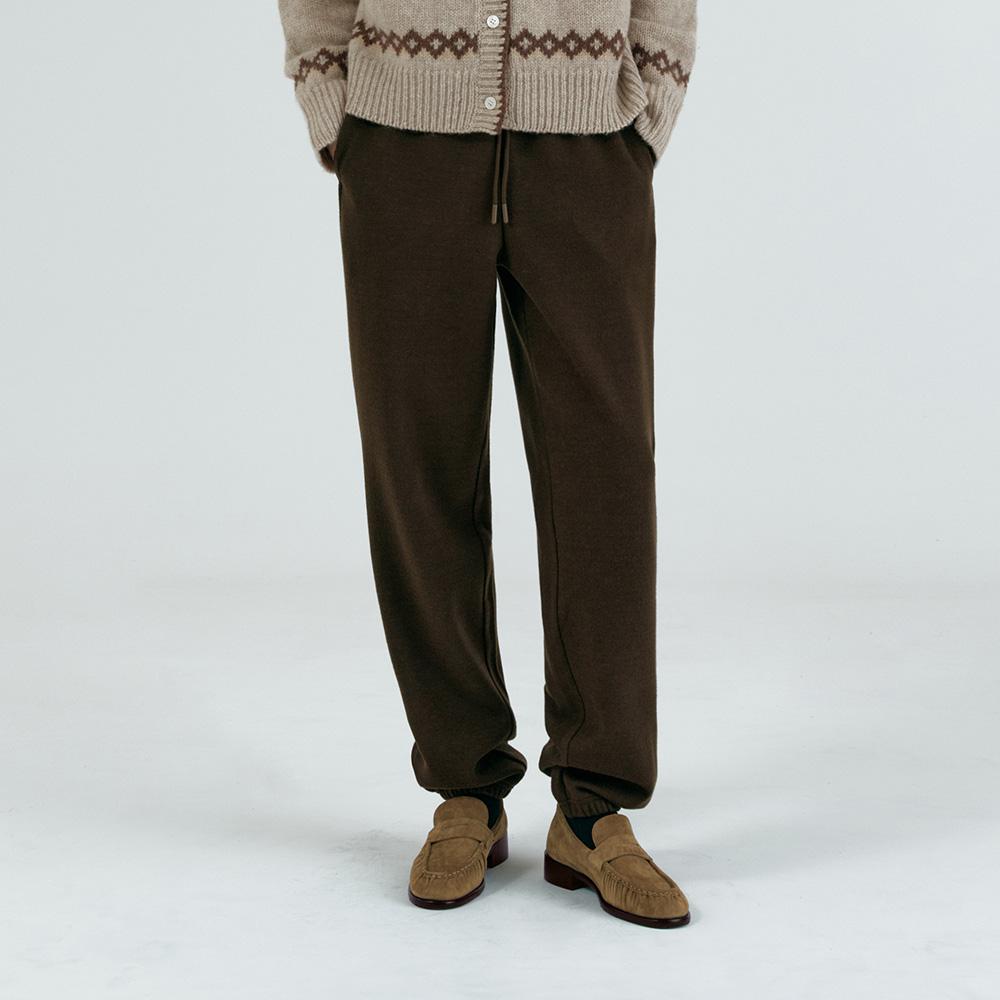 SIPT7176 슬럽 밴딩 조거 팬츠_Brown