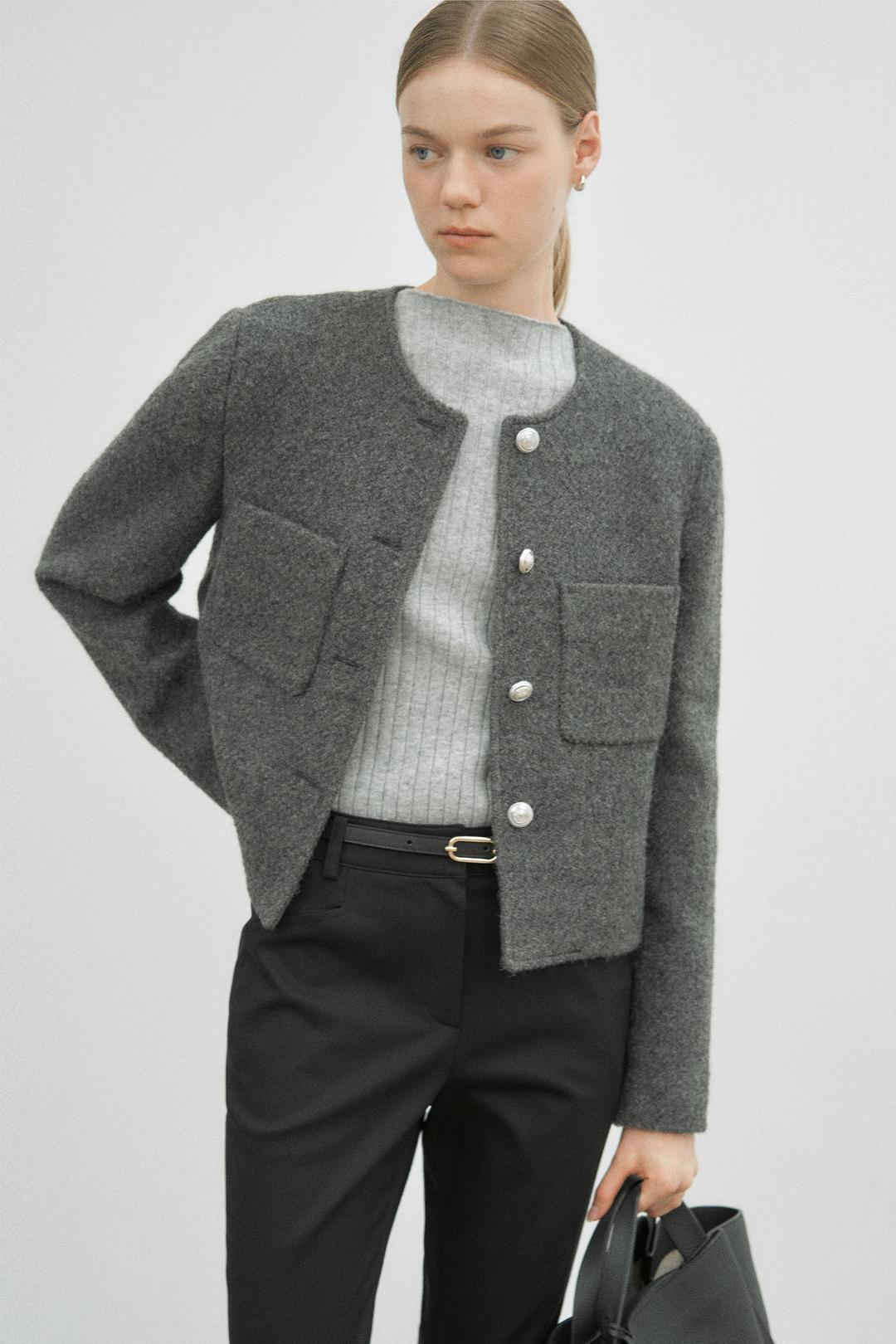 FW 에투알 알파카 트위드 자켓