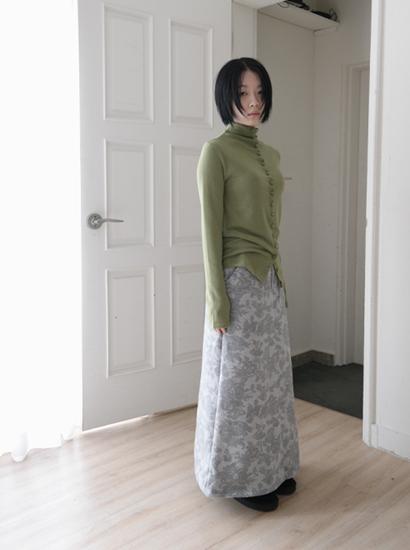 에프터먼데이 플로럴 플러피 롱 스커트 (2c)