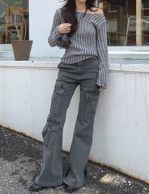 vintage cargo bootcut pants