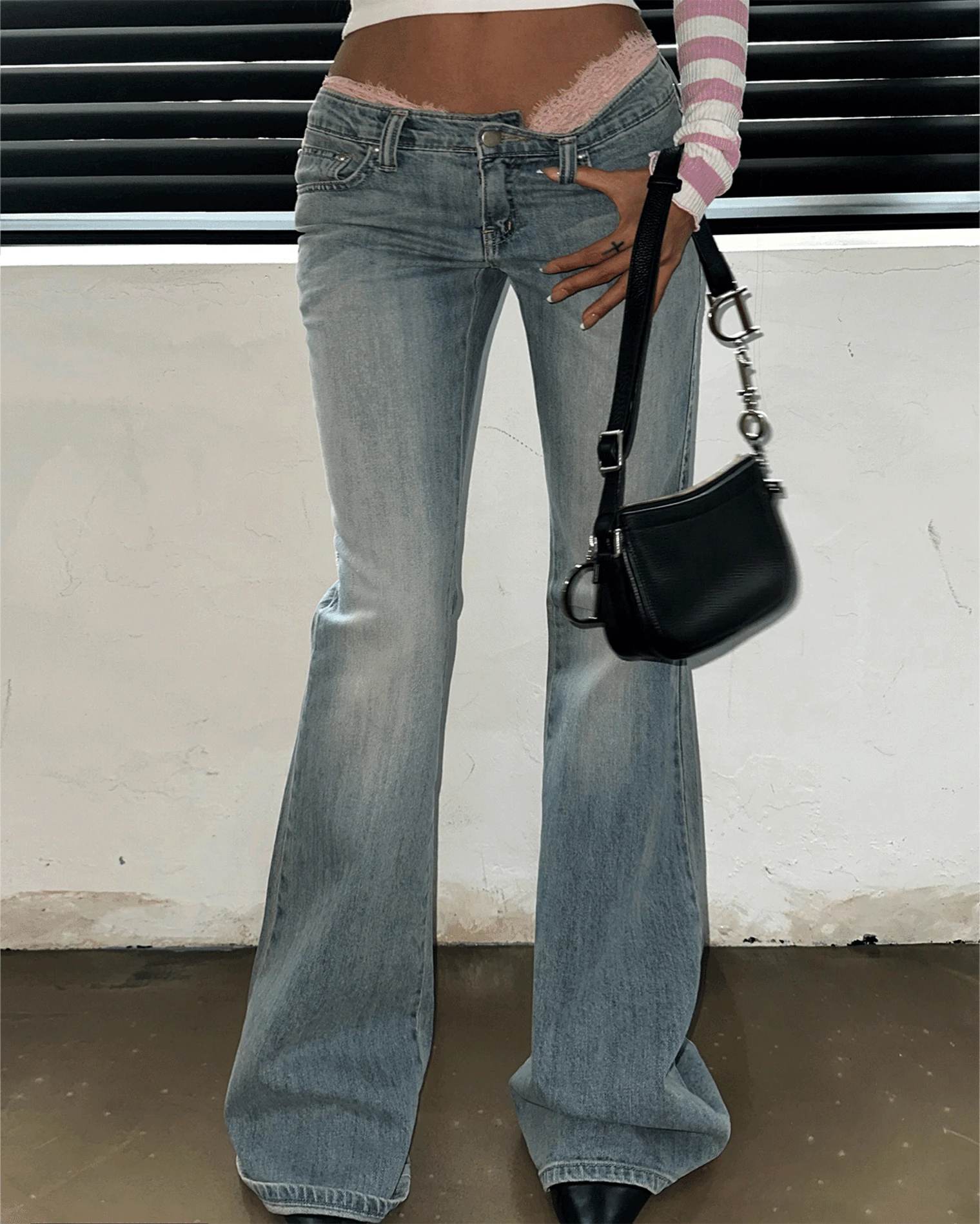 Millennium Y2K Stitch Low-Rise Jeans