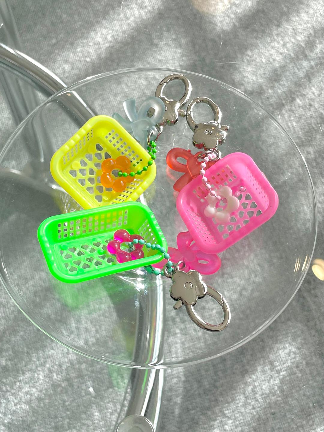 Shopping basket keyring