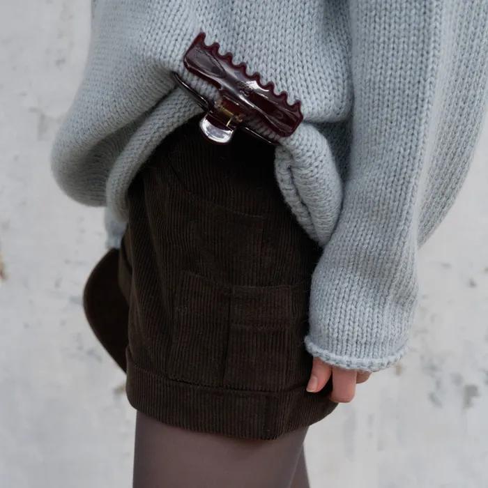 [2nd] Corduroy fold shorts - brown