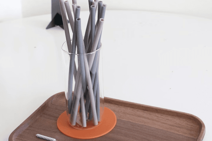 테테 실리콘 물병 빨대 2P세트