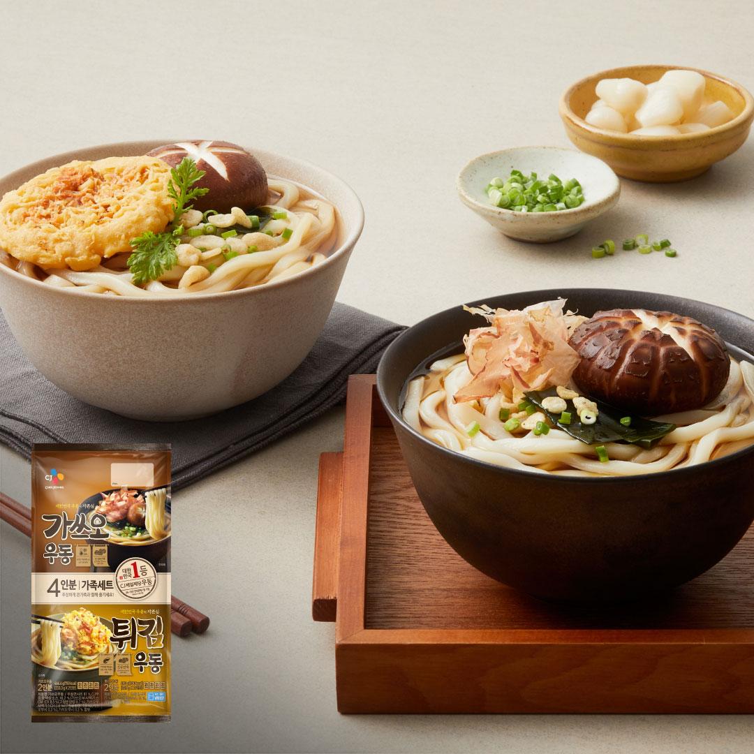 가쓰오우동 2인분+튀김우동 2인분 (유통기한 23.08.04까지)