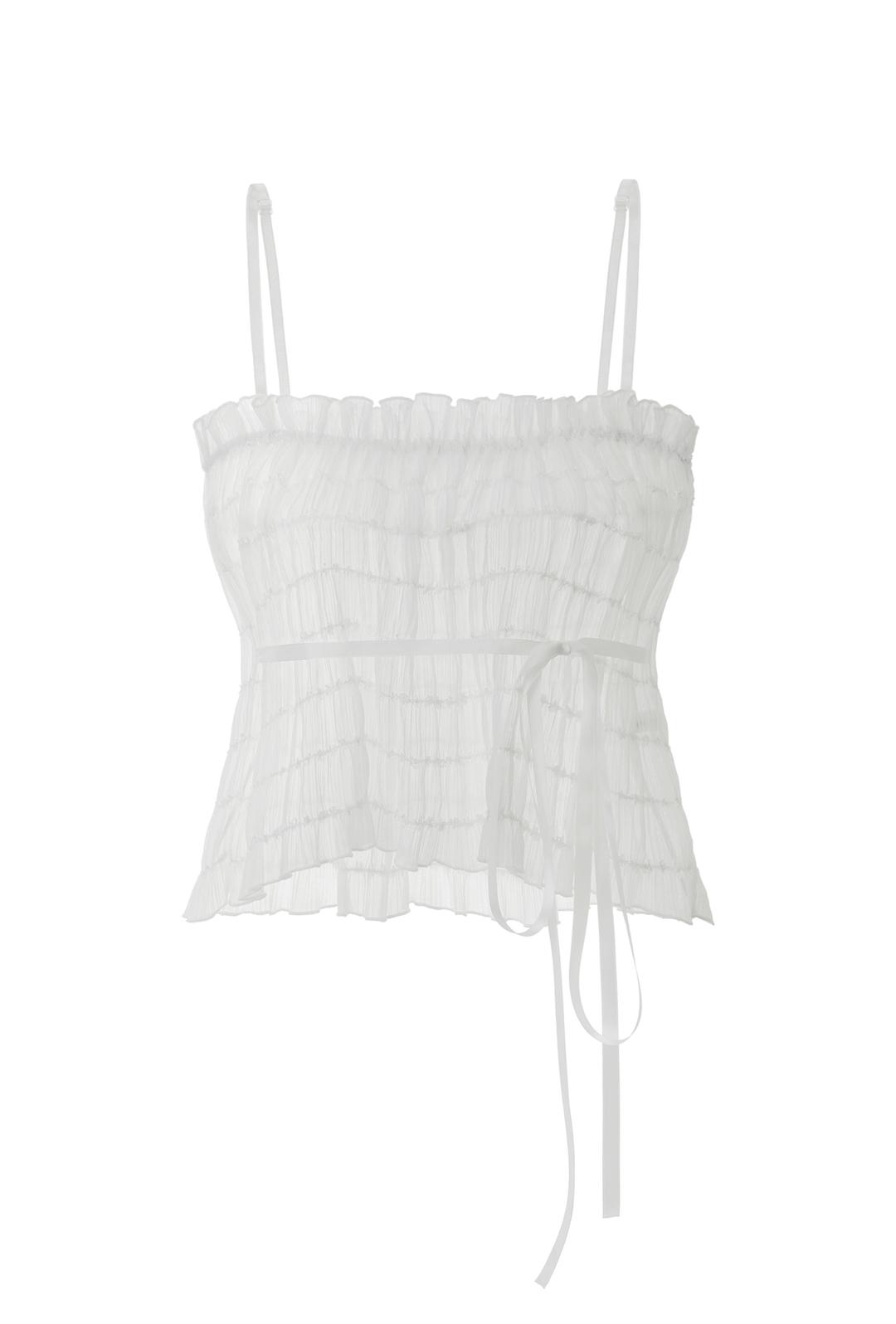 Chiffon wrinkle sleeveless