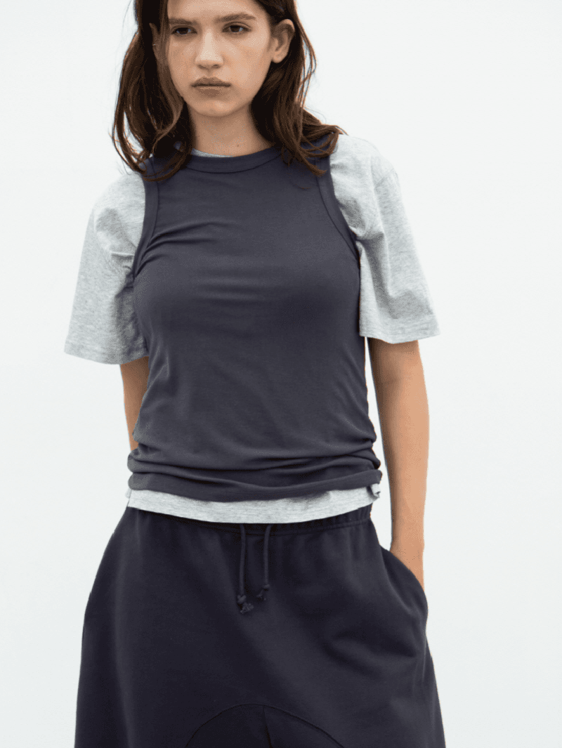 Lining tank top (deep grey)