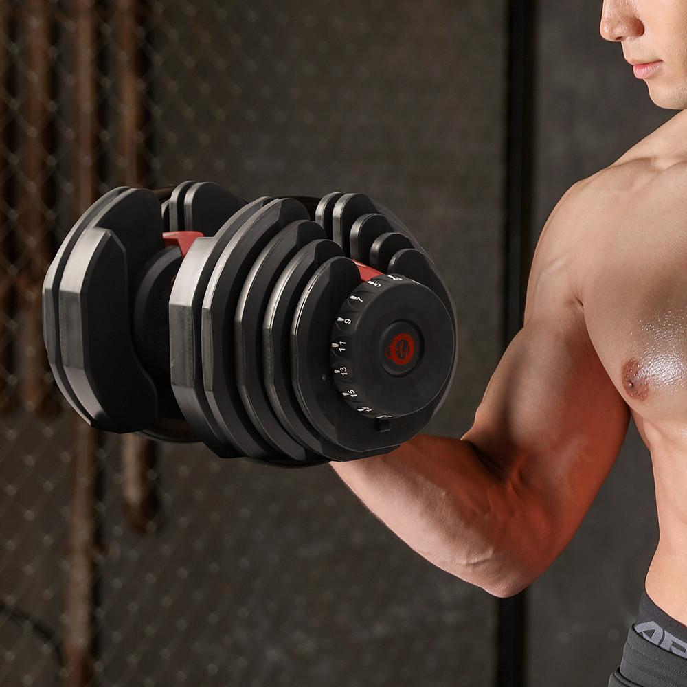 멜킨 무게조절 덤벨 40kg 17단계 조립식 아령 근력운동 홈짐 거치대 세트
