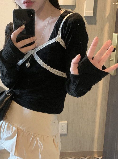 [OSAKA] 비비 레이스 슬리브리스 (3color)