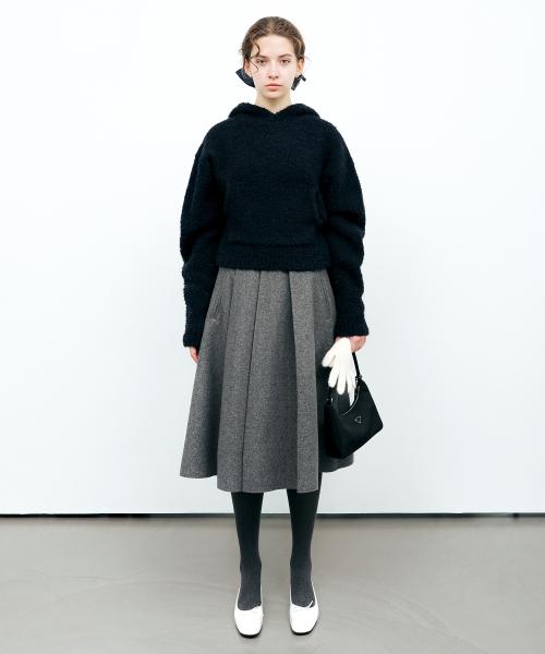 노리그렛(NOREGRET)  Happ Flared Skirt_Gray - 사이즈 & 후기 | 무신사