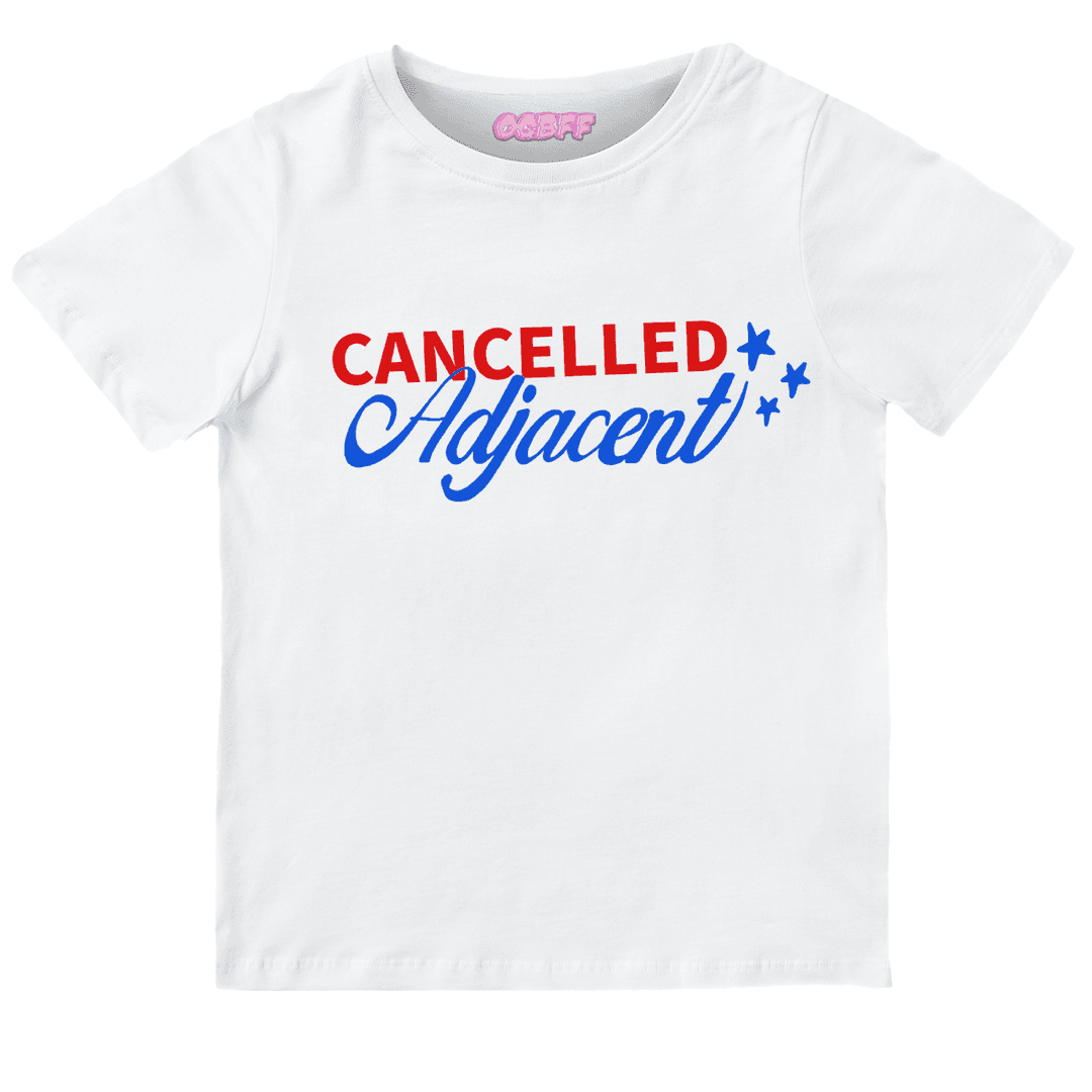 CANCELLED ADJACENT BABY TEE WHITE - XS