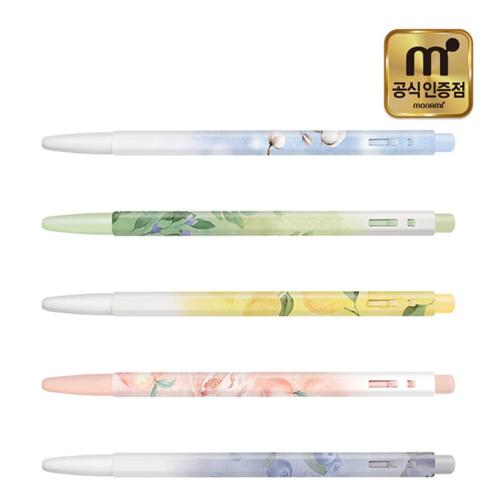 모나미 153 아로마 볼펜 세트 5개입 파스텔톤 바디