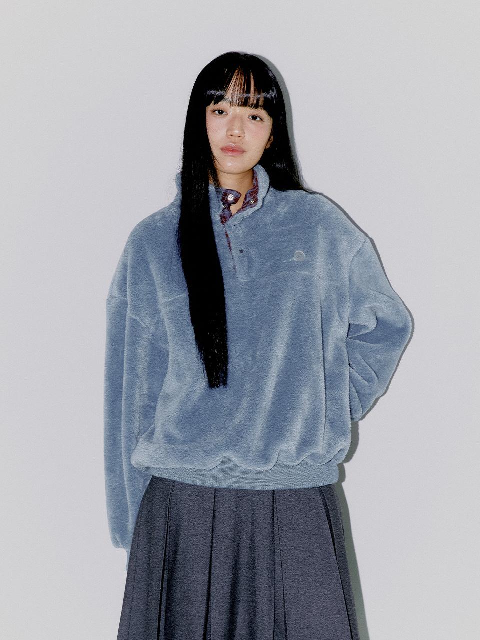 ANORAK FLEECE SWEATSHIRTS, BLUE