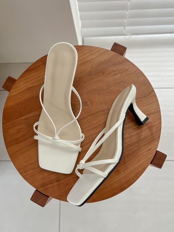 쩡이네 7cm 꼬임 뮬 슬리퍼 논슬립 쿠션 스트랩 샌들 힐