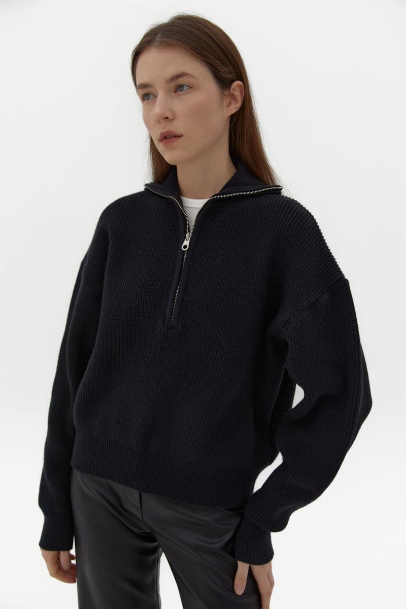 [1/4 예약배송] 21W HALF ZIP-UP KNIT (DARK NAVY)