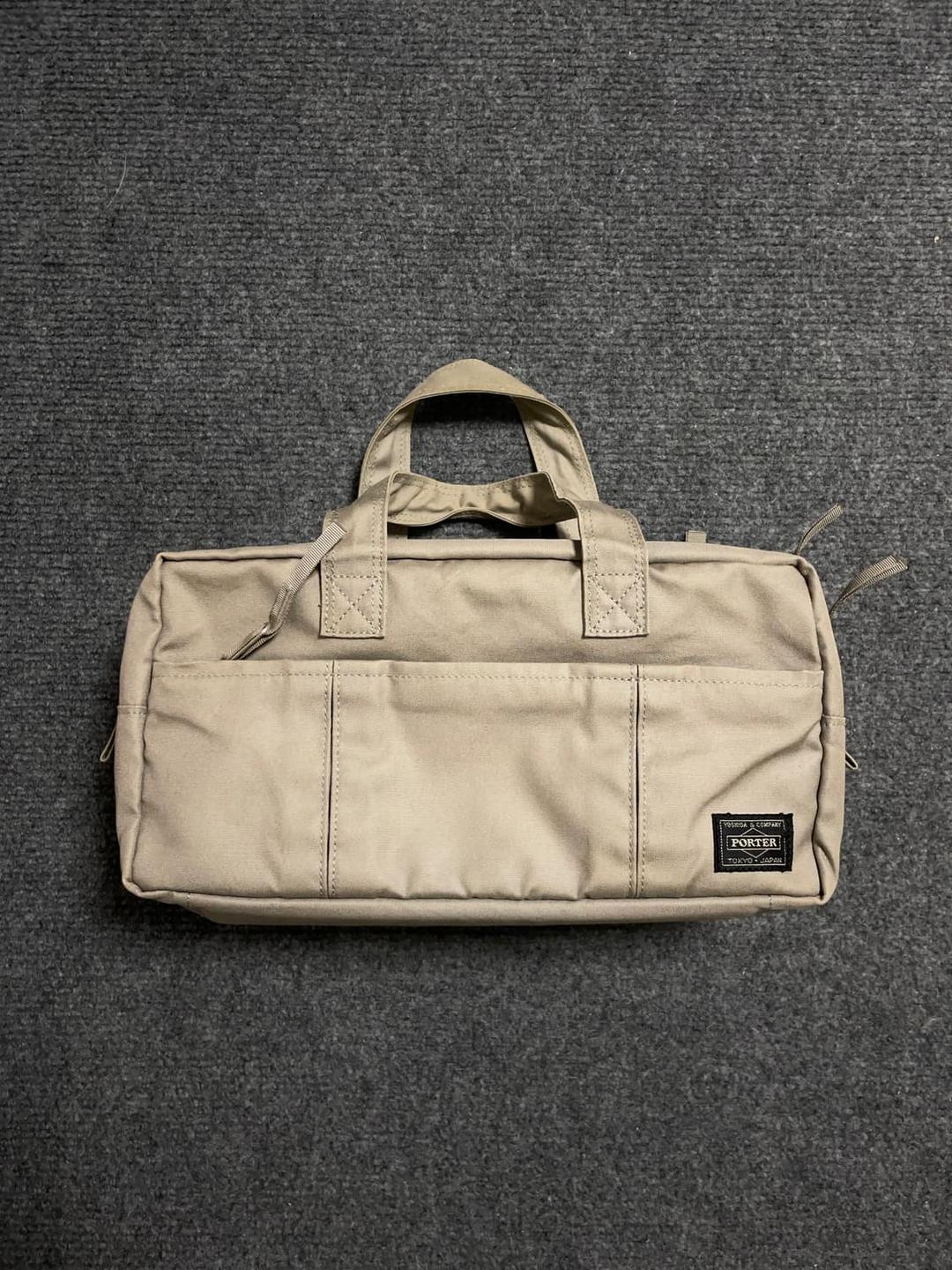 포터 베이지 코튼 미니 보스턴백 | 후루츠패밀리