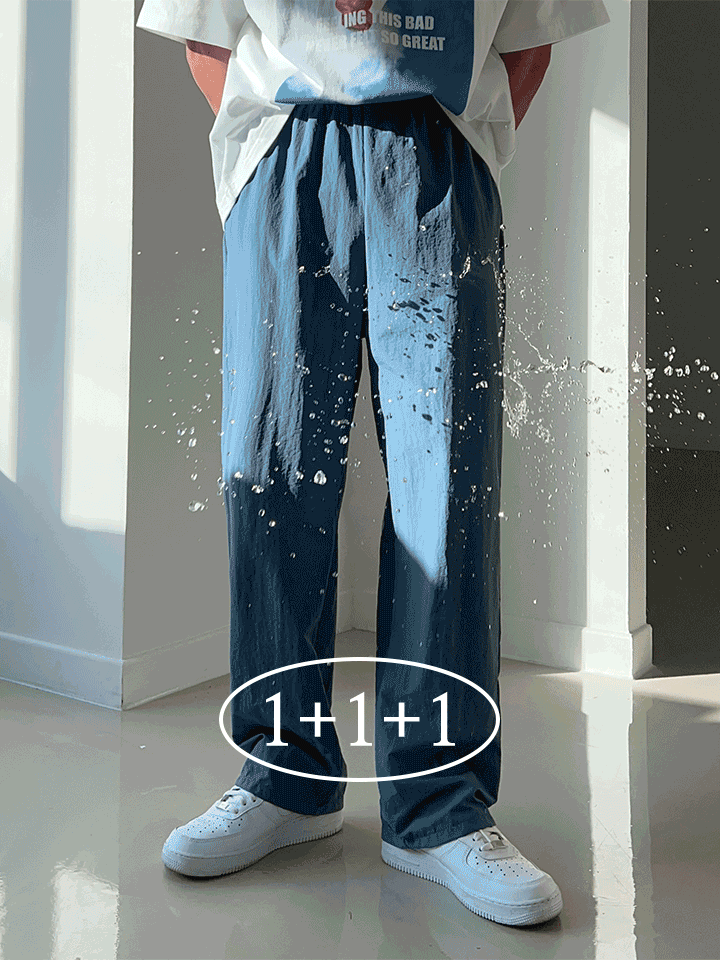 [1+1+1] 스테디 나일론 와이드 팬츠