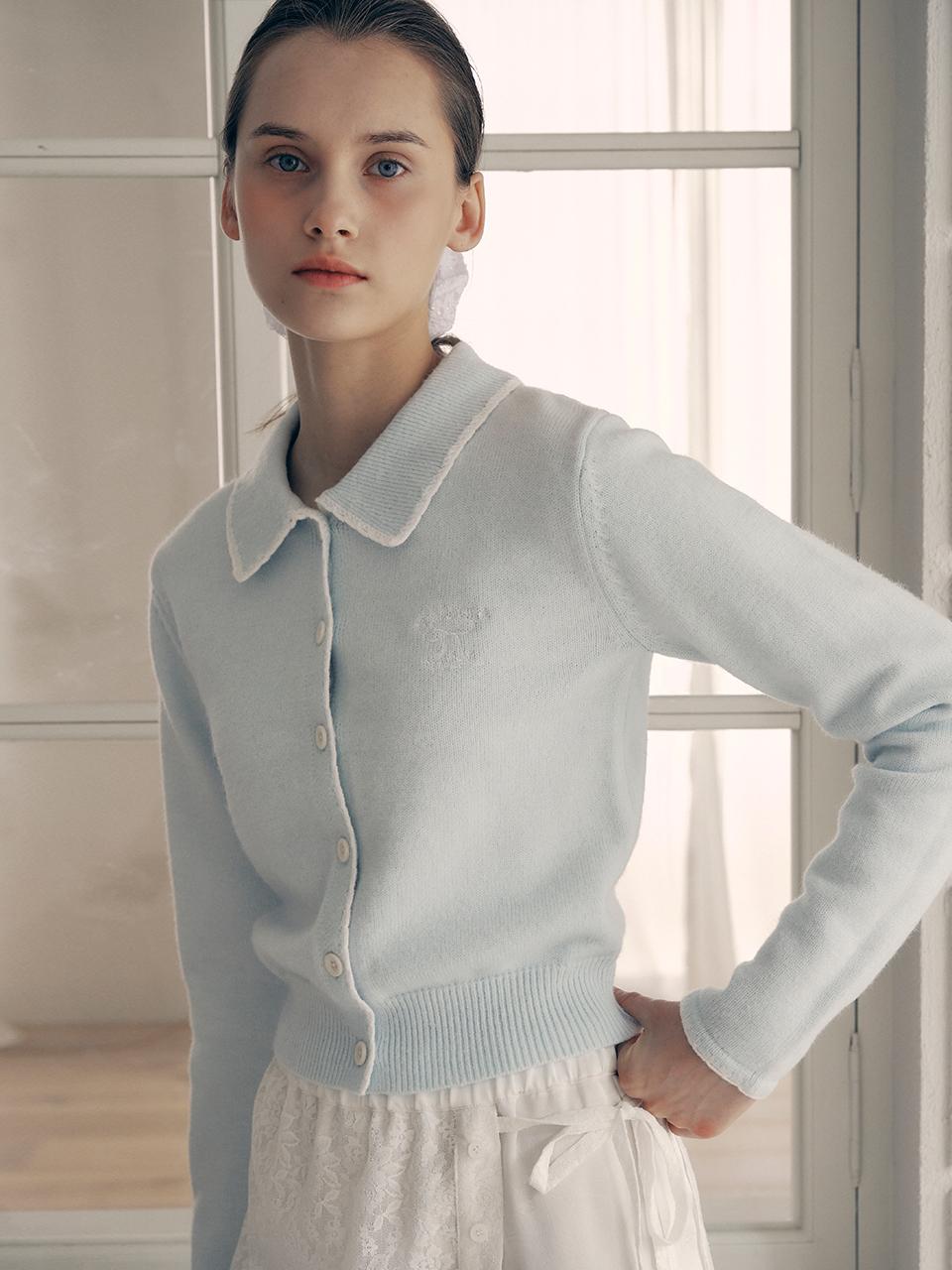 ROLA LACE COLLAR CARDIGAN BLUE