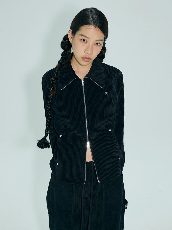 G_CORDUROY BELTED SHIRT JACKET / BLACK ■Restock■