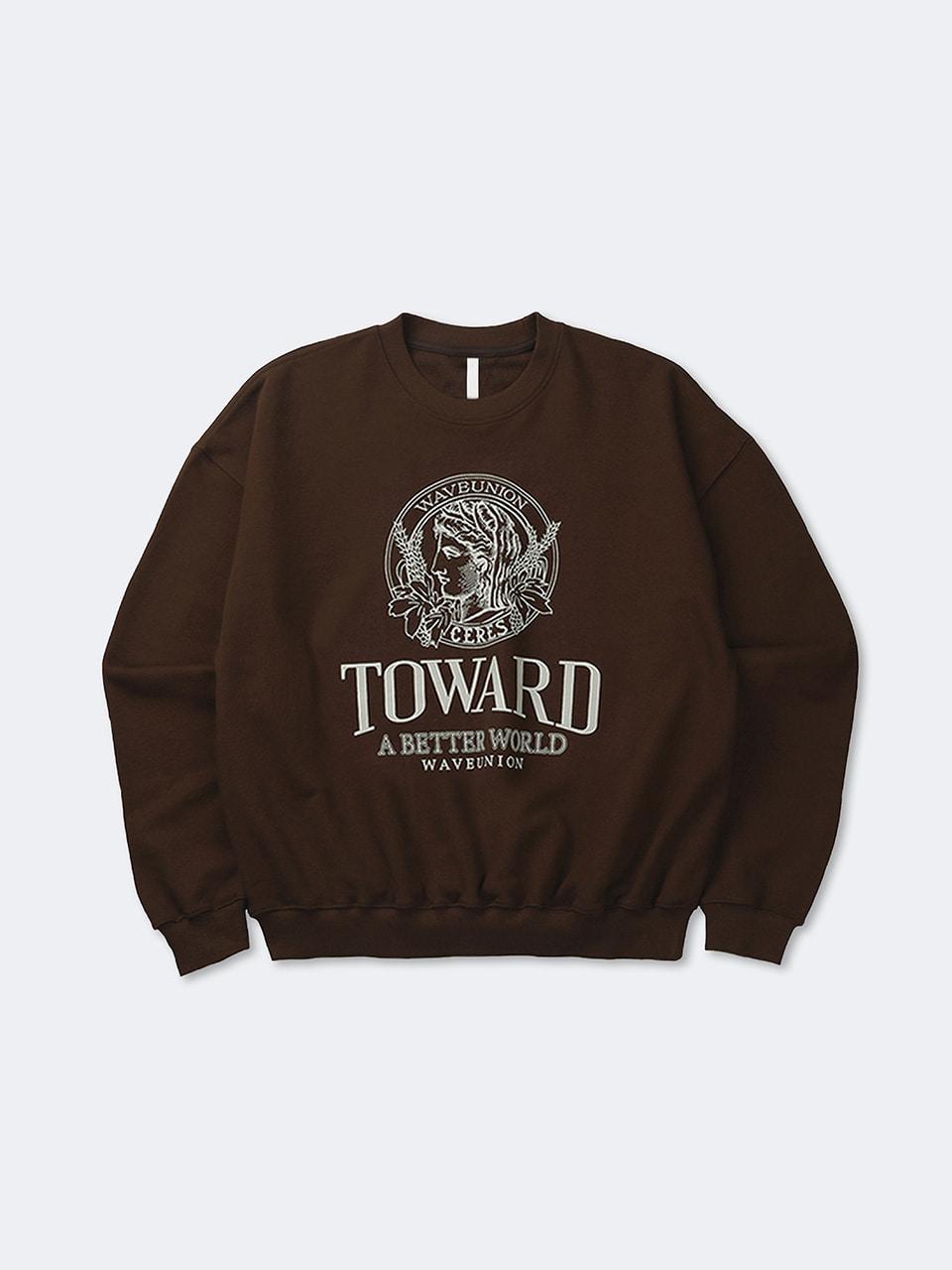 Toward Sweatshirt brown[예약배송 10월21일]