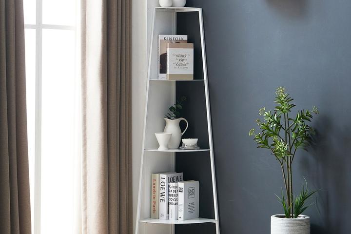 레트로 코너 화분 정리대 다용도 선반 틈새 진열대 장식장