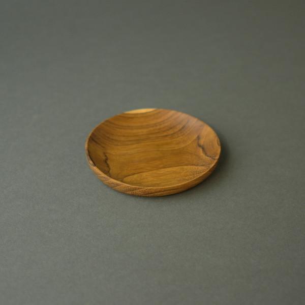 티크우드 작은 접시