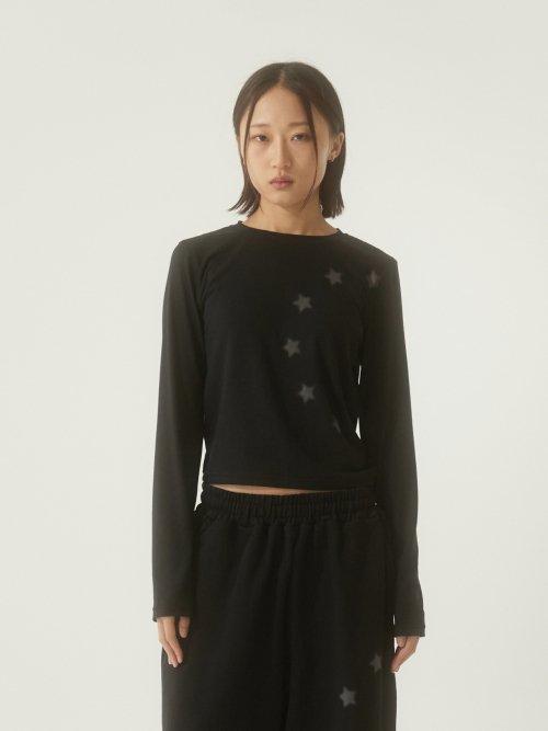 하프 서클 스타 롱슬리브, 블랙