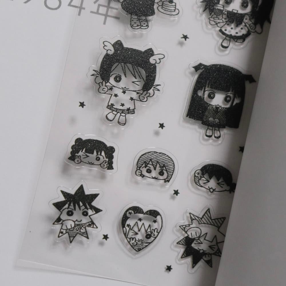 [우이] 키치 스티커(흑백)