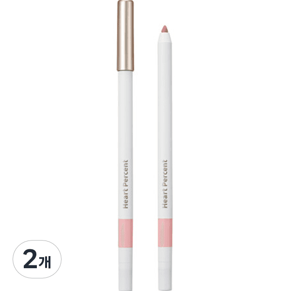 하트퍼센트 도트 온 무드 립펜슬 슬림 0.4g, 02 크리미핑크, 2개