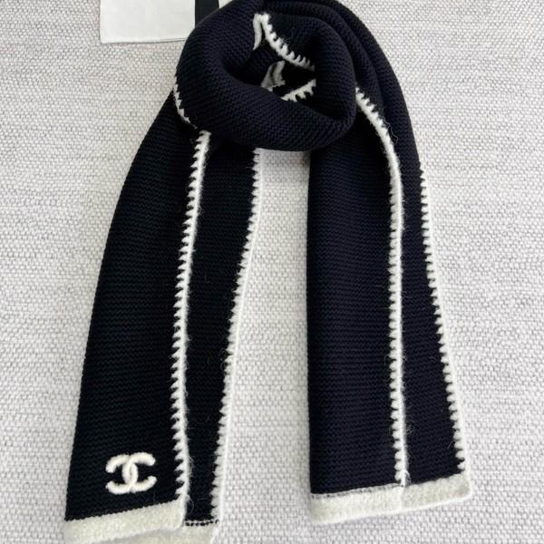 chane* logo cashmere mulfer