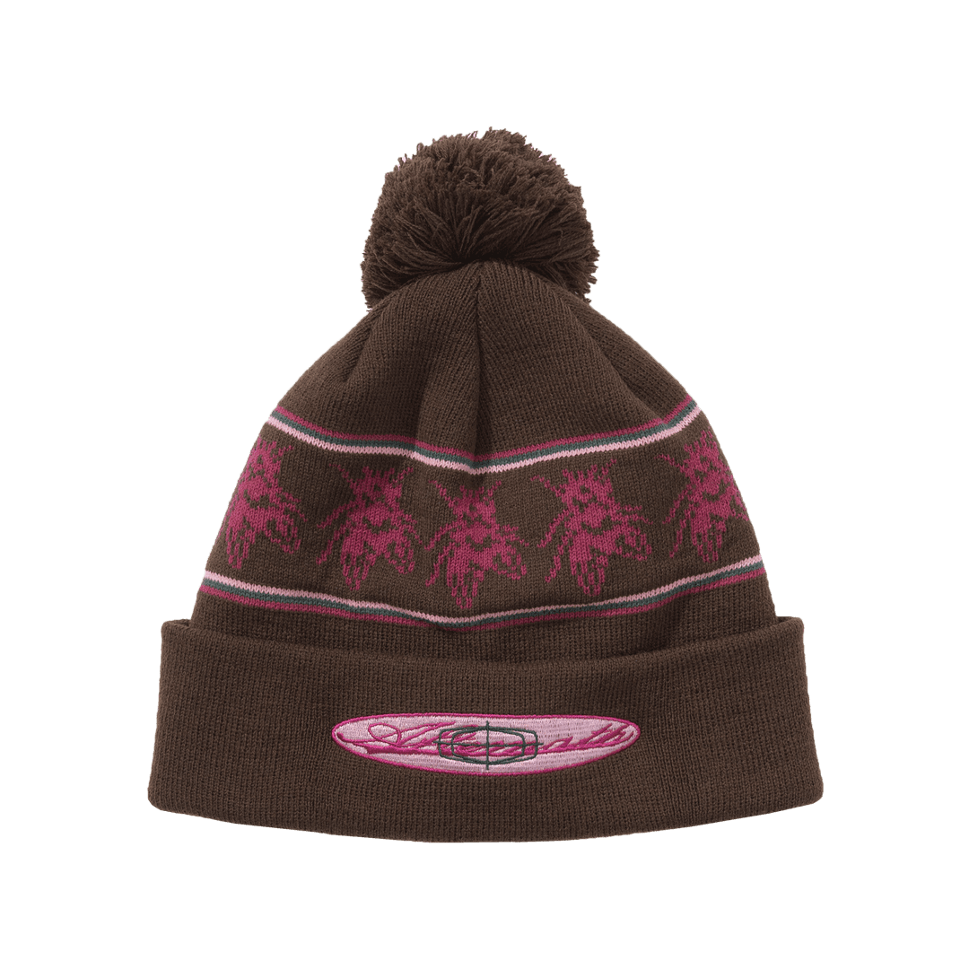 POM BEANIE (BROWN)