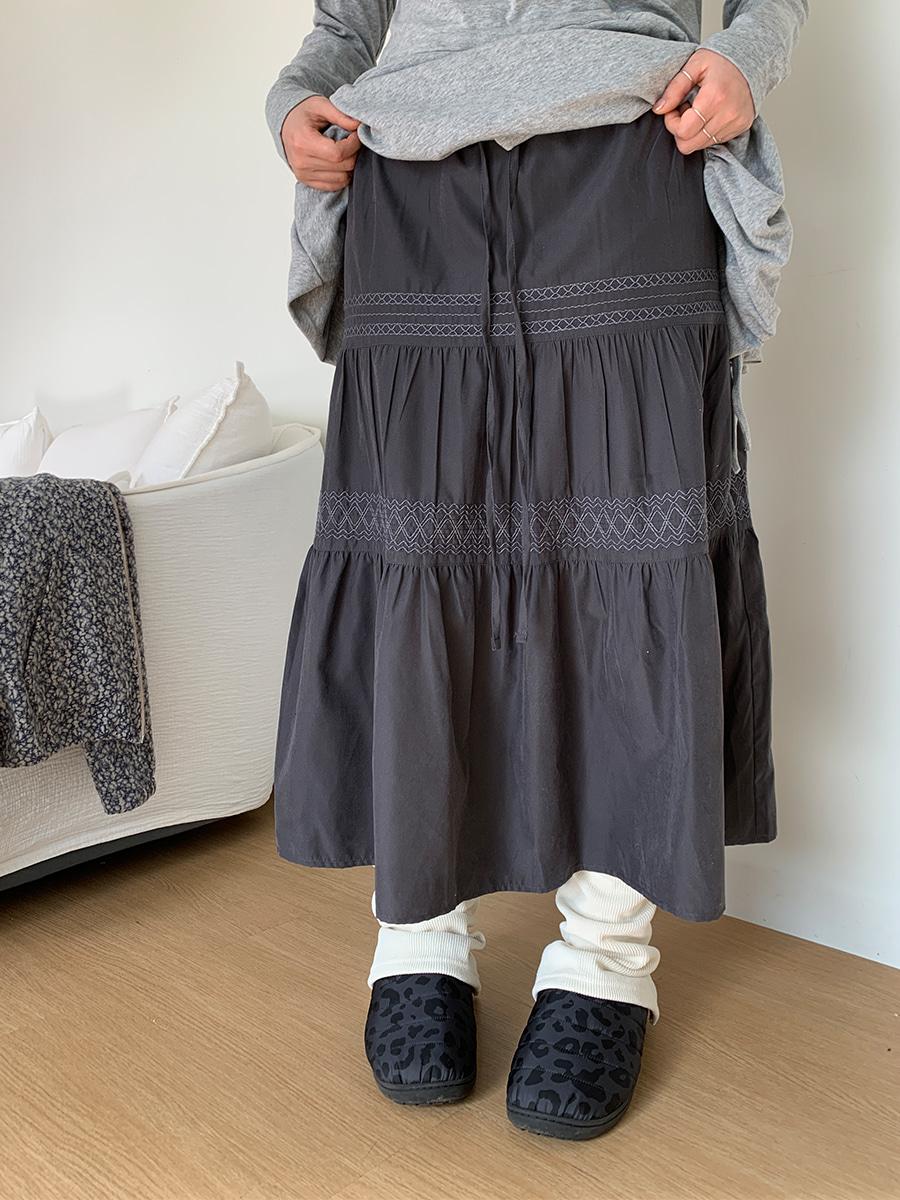 Sewing cancan skirt (2color)