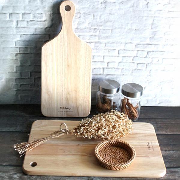 고무나무 원목 통 사각 나무 플레이팅 도마 2P세트